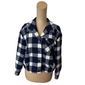 Pendleton Blue & White Check Women’s Jacket Size PM